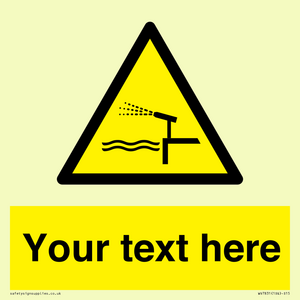 Custom warning water cannon